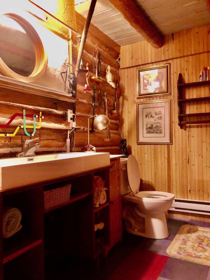 סנט אלקסי-דה-מון Chalet En Bois Rond Mauricie מראה חיצוני תמונה